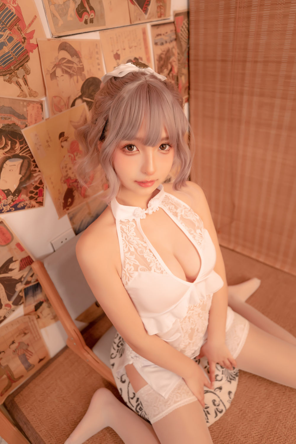 图片[1]-No.085-白旗袍 [75P]-飞图屋