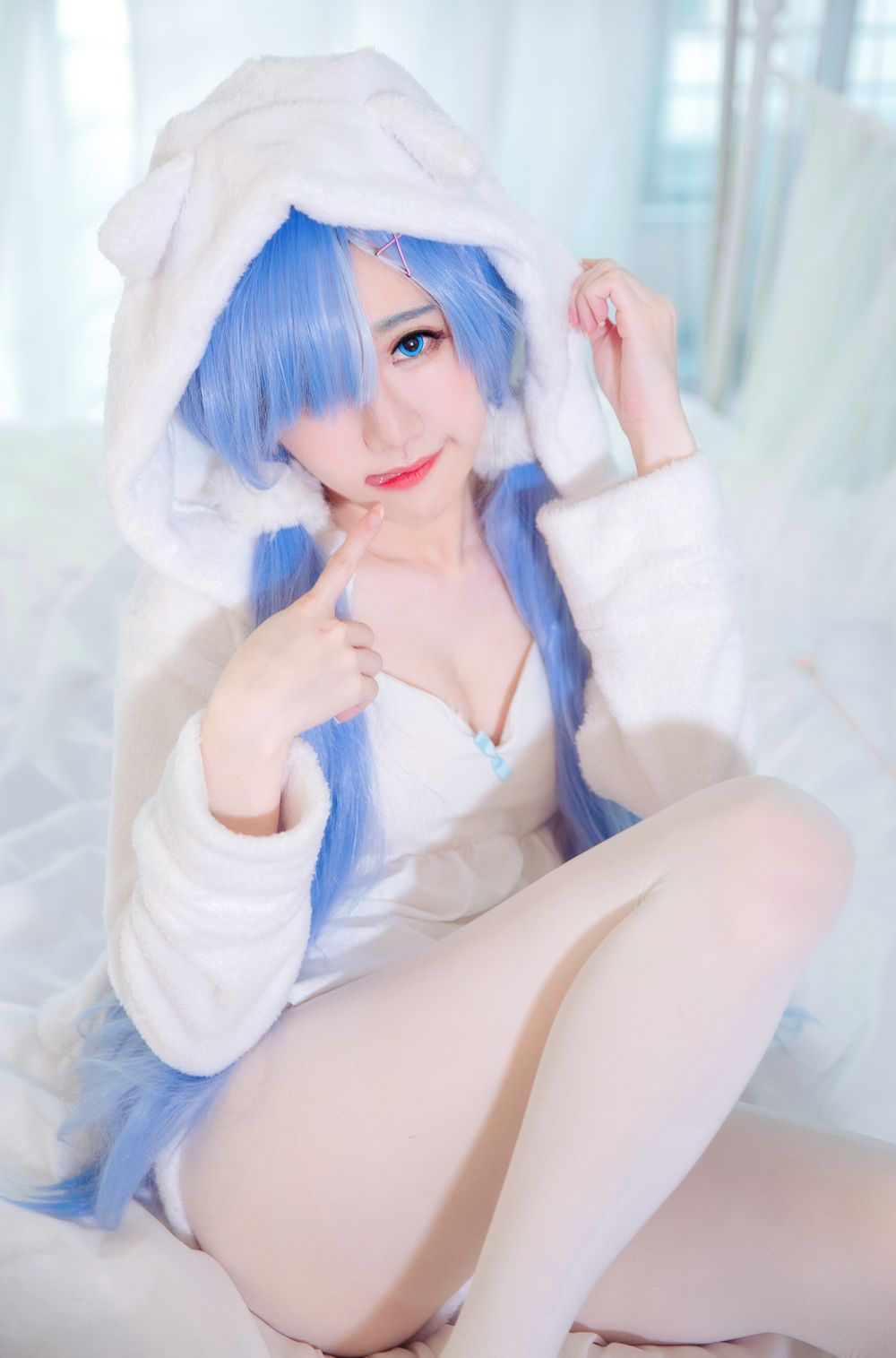 图片[1]-No.032-Rem White Kitty [49P]-飞图屋